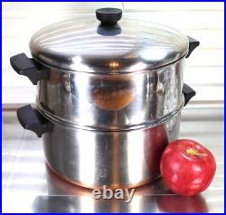 Revere Ware USA 6 QT Steamer Insert Dutch Pot Oven Copper Bottom Pan Clean