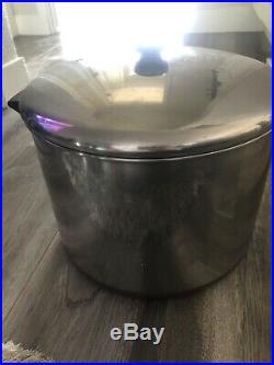 Revere Ware stainless steel 16 QT stock pot with Lid copper bottom Rome, NY USA
