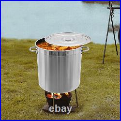 Round Stock Pot Stainless Steel Silver Cooking Steaming Fryer with Draining Bucket Round Stock Pot Stainless Steel Silver Cooking Steaming Fryer with Draining Bucket