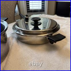 Royal Prestige 11 Fry Pan & 6 Qt Pot, WithLid, 7ply SS, Titanium Silver Alloy