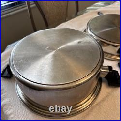 Royal Prestige 11 Fry Pan & 6 Qt Pot, WithLid, 7ply SS, Titanium Silver Alloy