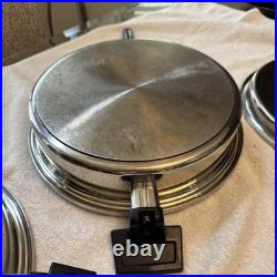 Royal Prestige 11 Fry Pan & 6 Qt Pot, WithLid, 7ply SS, Titanium Silver Alloy