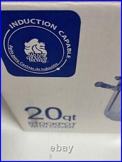Royal Prestige 20 Qt Stock Pot T304 9 Ply Surgical Stainless Steel- New