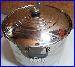 Royal Prestige 30 Quart Stock Pot with Cover 9 Ply Stainless Steel