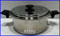 Royal Prestige 5 Qt Stock Pot W / LID 7 Ply Titanium Silver Alloy (missing Vent)
