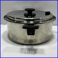 Royal Prestige 5 Qt Stock Pot W / LID 7 Ply Titanium Silver Alloy (missing Vent)