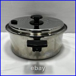 Royal Prestige 5 Qt Stock Pot W / LID 7 Ply Titanium Silver Alloy (missing Vent)