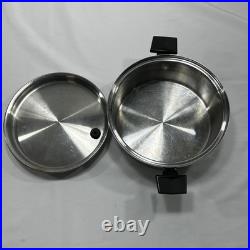 Royal Prestige 5 Qt Stock Pot W / LID 7 Ply Titanium Silver Alloy (missing Vent)