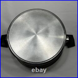 Royal Prestige 5 Qt Stock Pot W / LID 7 Ply Titanium Silver Alloy (missing Vent)