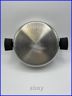 Royal Prestige 6Qt Stock Pot 7-Ply SS Titanium Silver Alloy Copper Dome Lid USA