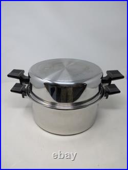 Royal Prestige 7 Ply SS Titanium Silver Alloy Copper 5Qt Stock Pot W Deep Lid