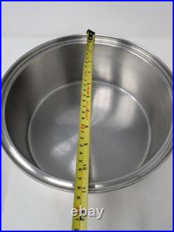 Royal Prestige 7 Ply SS Titanium Silver Alloy Copper 5Qt Stock Pot W Deep Lid