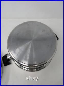 Royal Prestige 7 Ply SS Titanium Silver Alloy Copper 5Qt Stock Pot W Deep Lid