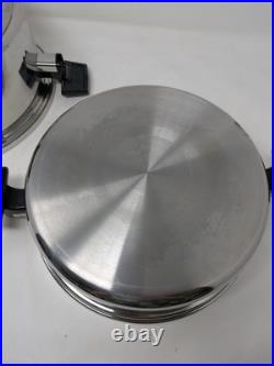 Royal Prestige 7 Ply SS Titanium Silver Alloy Copper 5Qt Stock Pot W Deep Lid