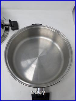 Royal Prestige 7 Ply SS Titanium Silver Alloy Copper 5Qt Stock Pot W Deep Lid