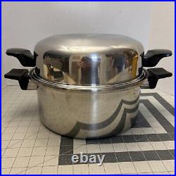 Royal Prestige 7 Ply S S Titanium Silver Alloy Copper 6 Qt Stock Pot With Lid