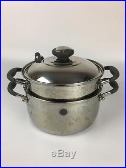 Royal Prestige 9-Ply Surgical Stainless 3 Qt Stock Pot with Steamer, Rack & Manual