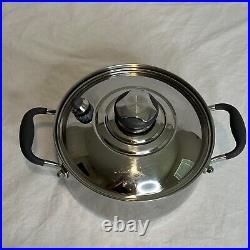 Royal Prestige Kitchen Charm T304 3qt Stockpot Steamer Dome & Vented Lid Italy