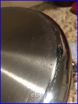 Ruffoni Italy Opus Prima 8 QT Stock Pot Hand Hammered Stainless Steel NWT