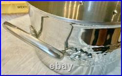 Ruffoni Opus Prima 6Qt(24cm) AND 4Qt Hammered Stainless Stockpots-Pair