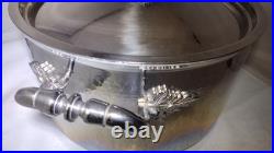 Ruffoni Opus Prima 8Qt Hammered Stainless Stockpot with Bell Pepper Knob Lid Italy