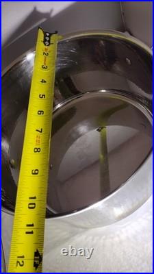 Ruffoni Opus Prima 8Qt Hammered Stainless Stockpot with Bell Pepper Knob Lid Italy