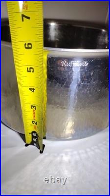 Ruffoni Opus Prima 8Qt Hammered Stainless Stockpot with Bell Pepper Knob Lid Italy