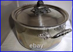 Ruffoni Opus Prima 8Qt Hammered Stainless Stockpot with Bell Pepper Knob Lid Italy