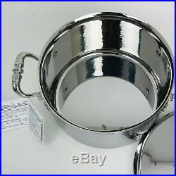 Ruffoni-Opus Prima Stainless Steel Stock Pot with Pumpkin Silver Knob NEW