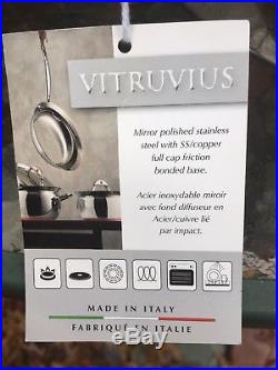 Ruffoni Vitruvius Stainless Steel 8Qt Stock Pot with Lid New, no box