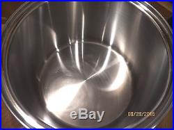Saladmaster 11 Qt Stock Pot T304s Surgical Stainless Steel & LID USA Pristine