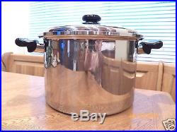 SALADMASTER 12 QT STOCK POT T304S SURGICAL STAINLESS STEEL & LID USA PRISTINE