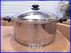 Saladmaster 16 Qt Roaster Stock Pot 316 Surgical Stainless Steel & LID USA
