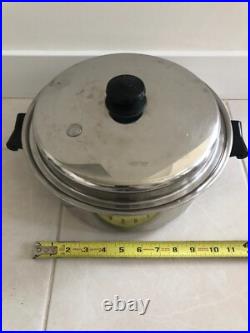 SALADMASTER 6 QUARTS ROASTER STOCK POT With VAPOR LID TP304S STAINLESS STEEL 18/8