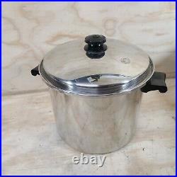 SALADMASTER T304S 10 QT STOCK POT & LID Stainless Steel COOKWARE
