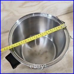 SALADMASTER T304S 10 QT STOCK POT & LID Stainless Steel COOKWARE