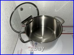SCHULTE-UFER Stainless Steel 18/10 -5Qt Stock Pot WithLid Induction Ready