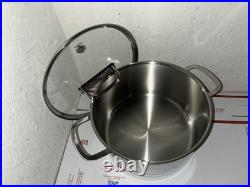 SCHULTE-UFER Stainless Steel 18/10 -5Qt Stock Pot WithLid Induction Ready