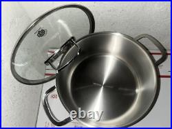 SCHULTE-UFER Stainless Steel 18/10 -5Qt Stock Pot WithLid Induction Ready
