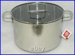 SCHUTE-UFER 9 -10 qt Stainless Stock Pot Double Handle with Glass Lid BRAND NEW SCHUTE-UFER 9 -10 qt Stainless Stock Pot Double Handle with Glass Lid BRAND NEW