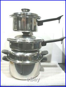 SEAL-O-MATIC Cookware, 10 Skillet/Poacher, 3 Qt Sauce/Boiler, 6 Qt Stock Pot