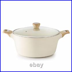 SENSARTE Ceramic Nonstick Stock Pot with Lid, 2.6/4.5/6.6/8.5/11 QT Soup Pot