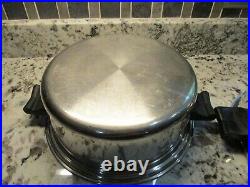 SaladMaster 5QT Five Star TP304S Stainless Dutch Oven Stock Pot Roaster Dome Lid