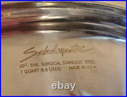 SaladMaster XP? 316L Surgical Stainless Steel 7 Quart Stock Pot 6.6L Handles Lid