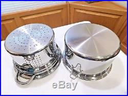 Saladmaster 10 Qt Roaster Stock Pot & Colander 7 Ply 316 Surgical Stainless