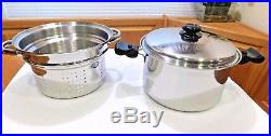 Saladmaster 10 Qt Roaster Stock Pot & Steamer 7 Ply 316 Surgical Stainless