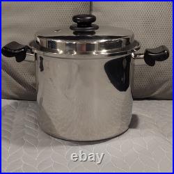 Saladmaster 10 Qt Stockpot T304S Surgical Stainless ORIGINAL LID Excellent VTG