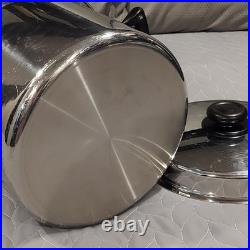 Saladmaster 10 Qt Stockpot T304S Surgical Stainless ORIGINAL LID Excellent VTG