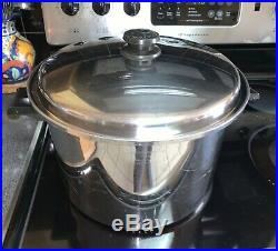 Saladmaster 12 Qt Stock Pot T304s Surgical Stainless Steel & LID USA