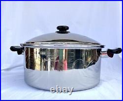 Saladmaster 16 Qt Roaster Stock Pot Tp304-316l System 7 Ply Stainless Steel